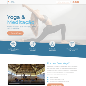 Template landing page para Yoga Cód. 44986828